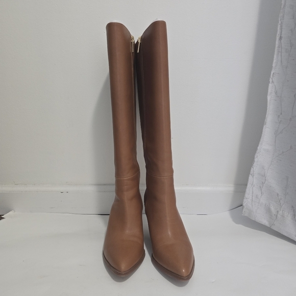 Vince Camuto Buttercup Golden walnuts brown knee high boots with blocked heel - Picture 2 of 11